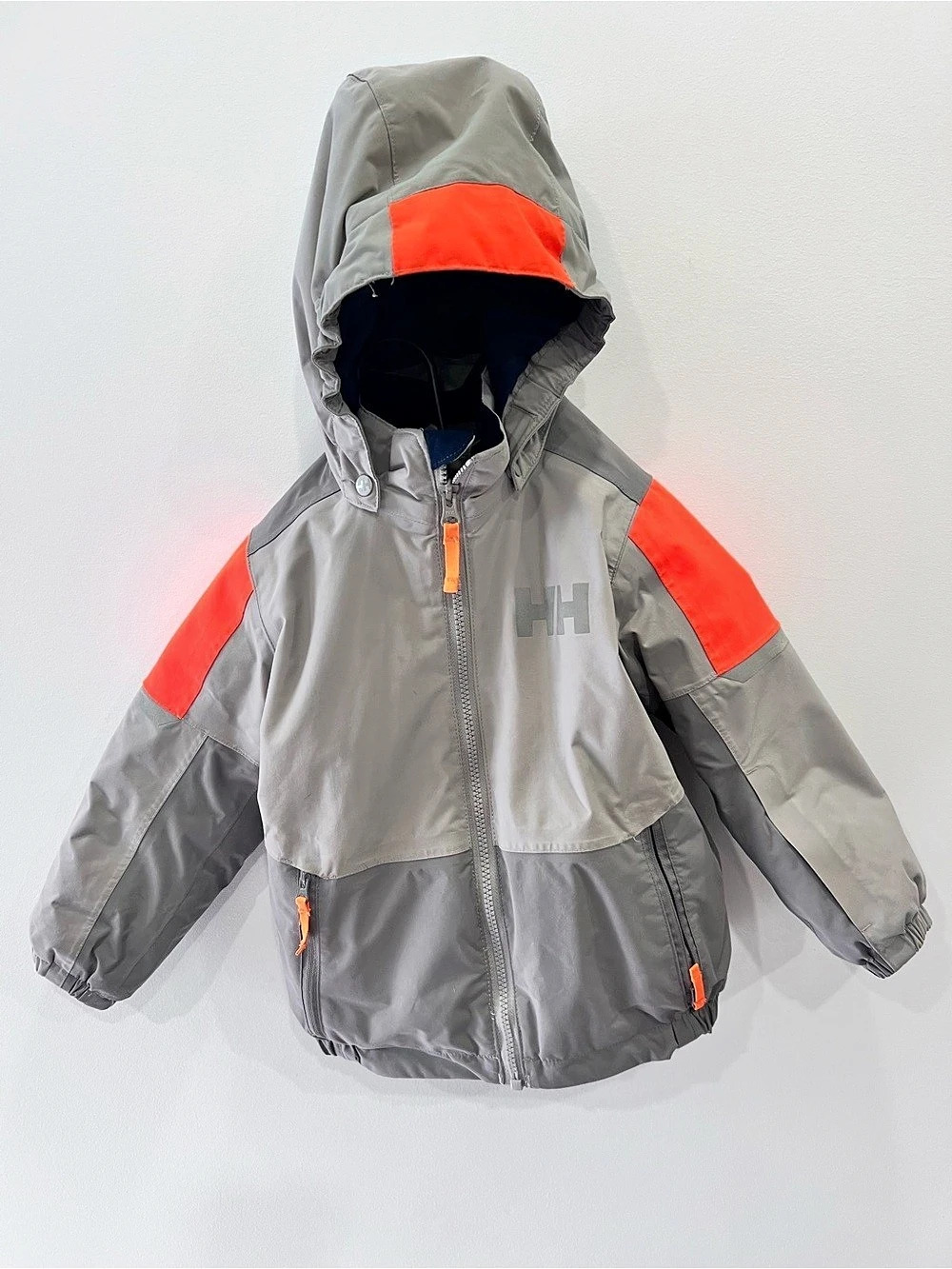 Helly Hansen Kids Helly Tech Winter Ski Jacket Grey Orange Size 5
